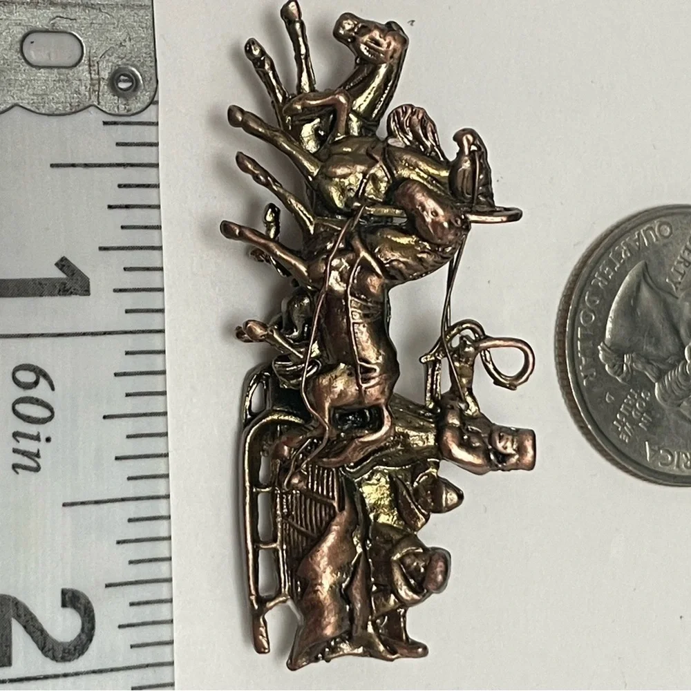 Reproduction of antique Russian Troika brooch